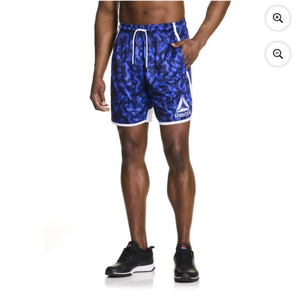 Reebok Mens Groundwork Performance Knit Short 7" inseam Size Small Dazzling Blue